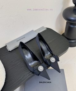 | ²⁰²6𝐬𝐬  🤍🤎  Upgraded VersionBALENCA * A New Silk Diamond Buckle Single Shoe From Balenciaga. ez05e7jp