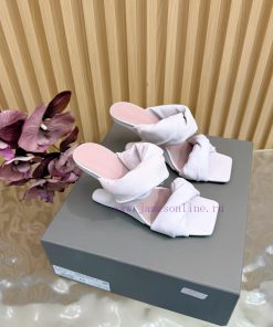 New RICK OWENS High-heeled Pleated Twisted Floral Wedge Sandals For Autumn And Winter 2025 Will rrin6yki