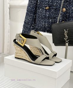 Balmain | Balmain Classic Metal Buckle Ropewedge SandalsFrom Paris Runway To Seaside SunsetThis 209fwva5