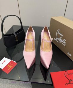 Christian Louboutin High Heels Patent Leather Fabric Red Sole Straight Stripe Design For Slimmi 1dog83fv
