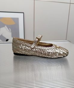 26ss PRADA Summer New Genuine Fur Woven Shoes PRAD Summer Limited Edition Prada Grass Woven Sho idawuv01