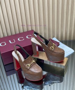 2026 Early Spring Series Gucci/Gucci New Product Color Contrasting Red Bottom Waterproof Platfo qrh8yvyl