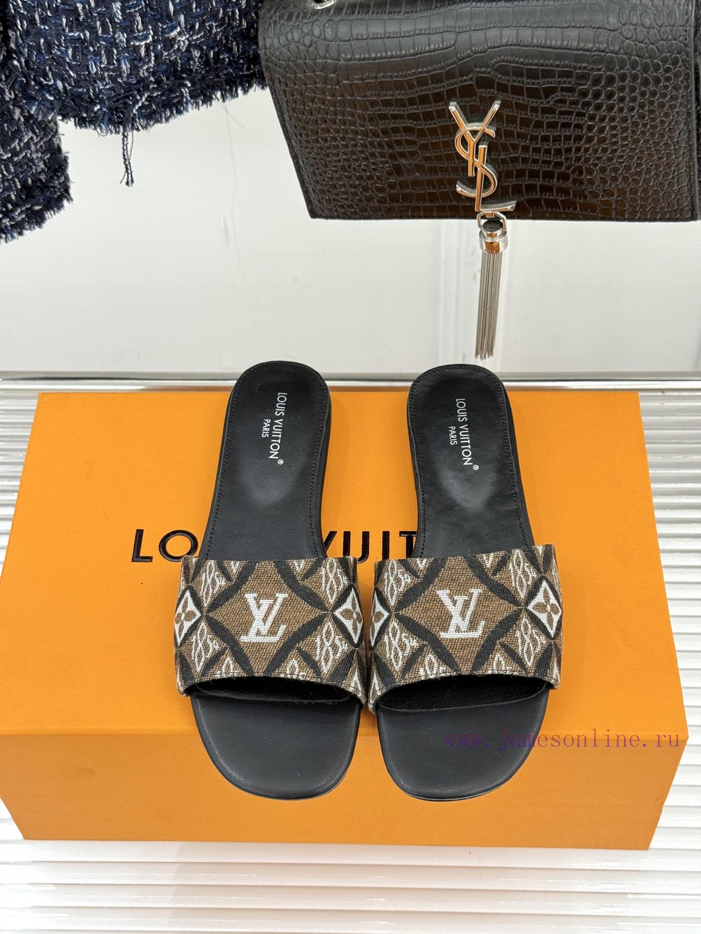 L * V Donkey Classic Explosive Printed Flat SlippersWith The Iconic Louis Vuitton MONOGRAM Flow eellgeu8 - Image 5