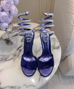 Ren * Caovell *'s New Snake Shaped Rhinestone High-heeled Sandals Always Exude A Fairy Like Aur v1ym8dfu