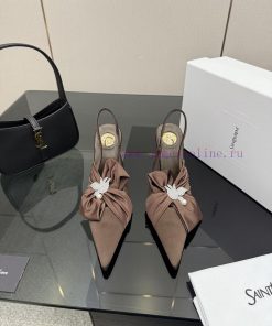 Top TierSaint Laurent/Saint Laurent Bow Sandals Pointed High Heels YSL Sister's Beautiful Objec r9m22ftn