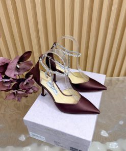 2026 New Jimmy Choo Classic Silk Chain Thick Single ShoesJC Home's Timeless Classic Minimalist 3q87aq3w