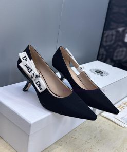 J'ADIOR Dior 2026 Early Spring New Style Ribbon Bow High Heels Women's Shoes Star Same CD Lette xt096lfj