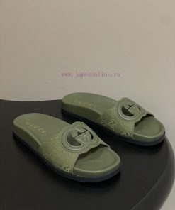 26Ss Summer New Gucci Double G Hollow Thick Bottom Beach Sandals Classic GG Gucci Denim Casual twnwt9yc