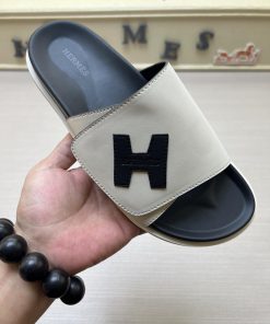 Hermes Official Website Latest Synchronized New Oran Leather Surface H Slippers Paris Original 0spqfxd8