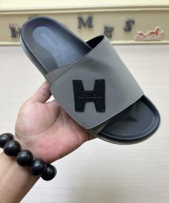 Hermes Official Website Latest Synchronized New Oran Leather Surface H Slippers Paris Original 3rjn6jlg