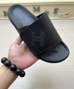 Hermes Official Website Latest Synchronized New Oran Leather Surface H Slippers Paris Original uegiiwzo