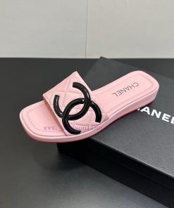 Chanel Chanel Style Summer New Kangpeng Panda Color Thick Soled Diamond Grid SlippersOne Of The i2uux3v1