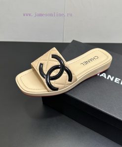 Chanel Chanel Style Summer New Kangpeng Panda Color Thick Soled Diamond Grid SlippersOne Of The z2e6aidb
