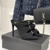 Saint Laurent YSL Saint Laurent 26WF New ProductRhinestone Buckle Sexy Silk Pointed Flat Bottom ih3d2pt6