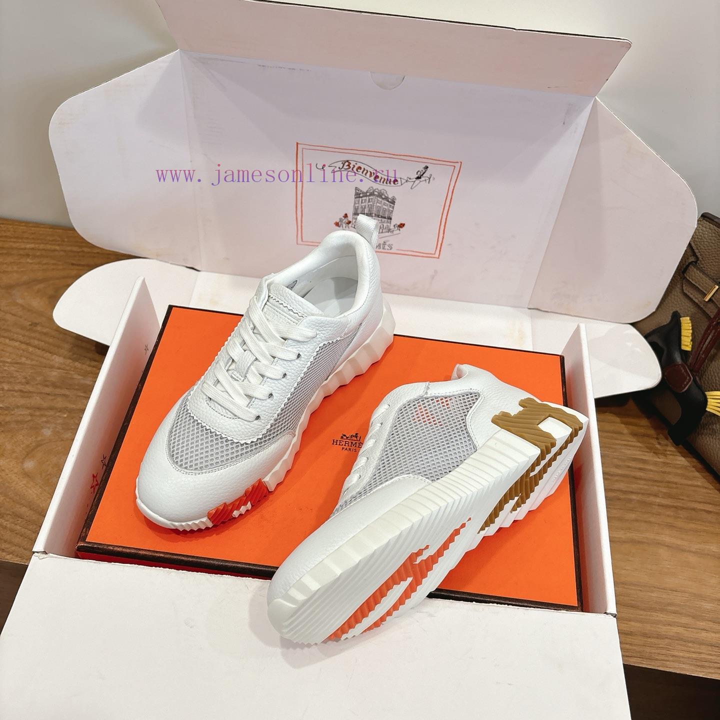 Men's 20 Couple's Hermes 26ss Early Spring White Shoes With Last Design And British Retro Style m9a2gmae - Image 3
