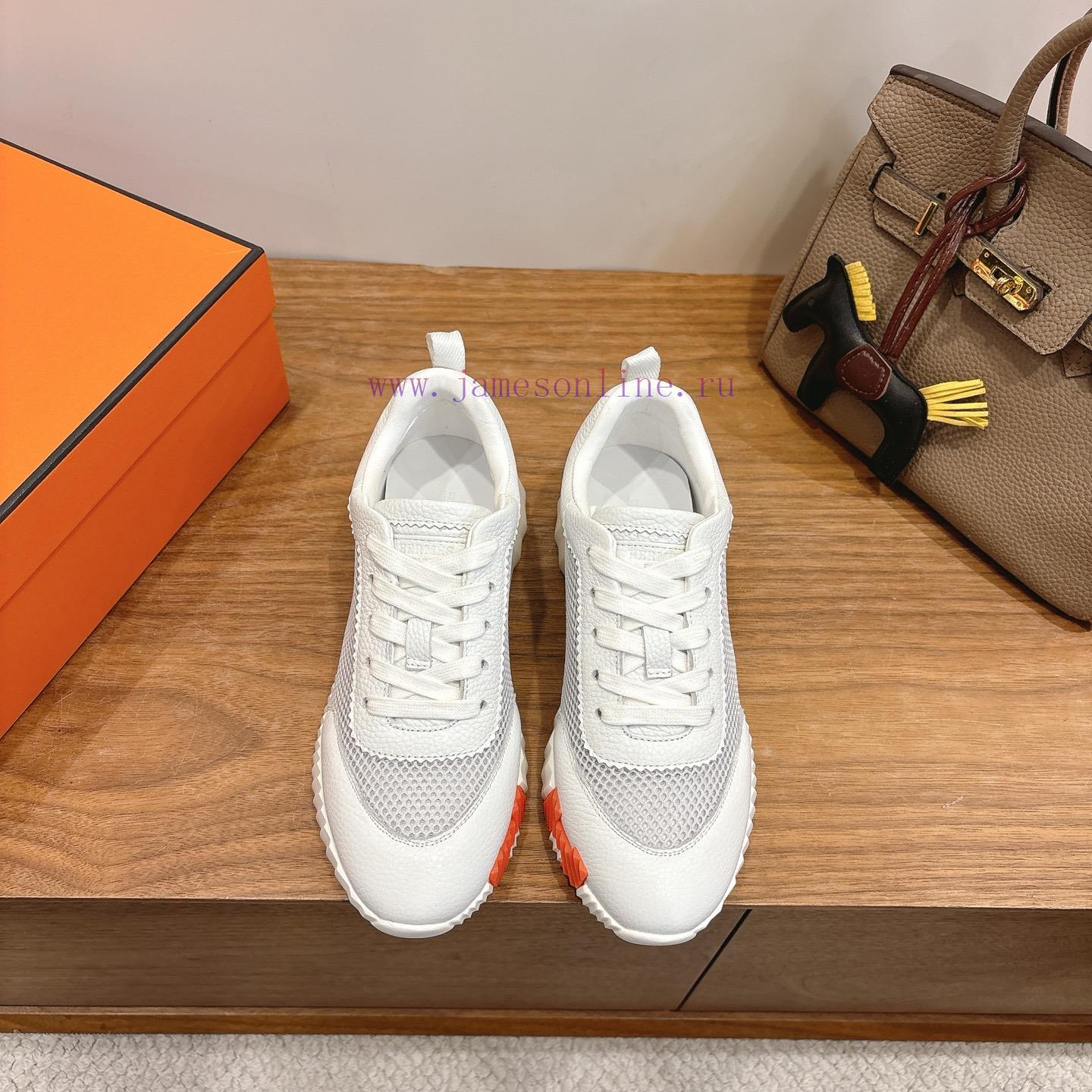Men's 20 Couple's Hermes 26ss Early Spring White Shoes With Last Design And British Retro Style m9a2gmae - Image 4