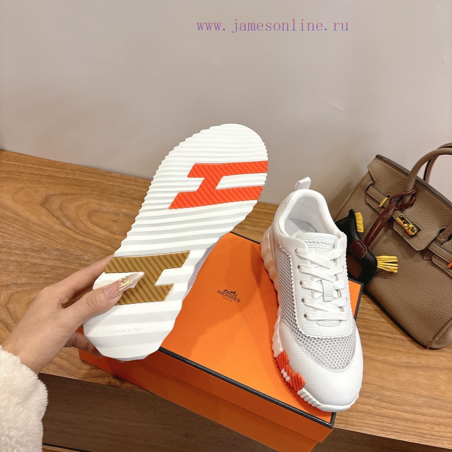 Men's 20 Couple's Hermes 26ss Early Spring White Shoes With Last Design And British Retro Style m9a2gmae - Image 10
